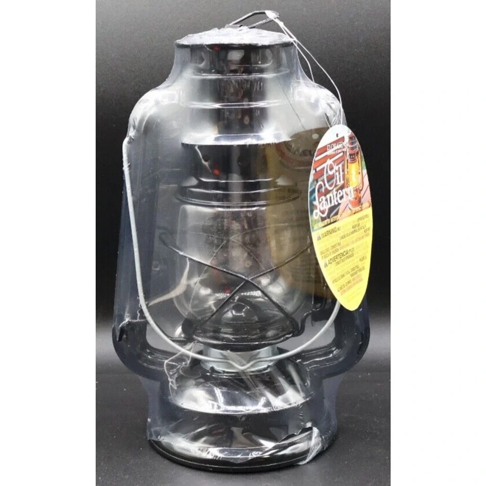 Florasense Hurricane Lantern Oil Lamp Black - Vintage / Retro NEW